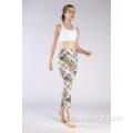 Leggings stampati con gufi elastici alti da donna